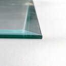 Glasbodenplatte Tropfen klein Ø 110cm mit Schmutzlippe